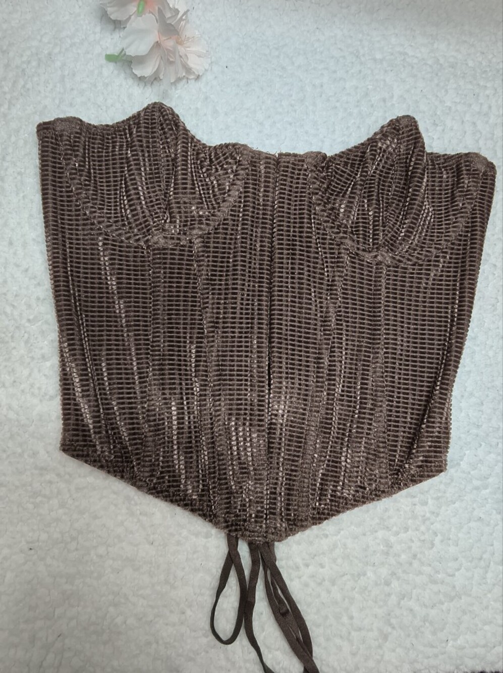 Urban Outfitters Brown Strapless Bustier Top
